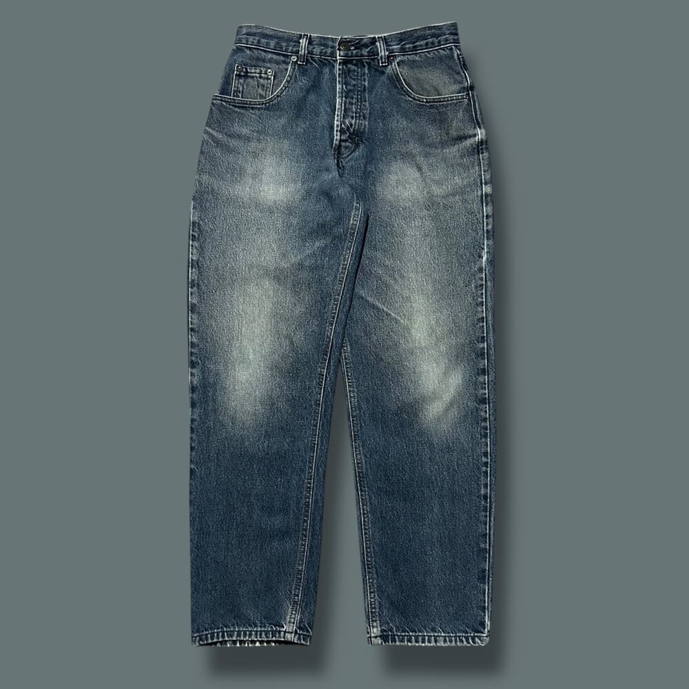 Vintage y2k Baggy Jeans Old Navy Button Fly Sandblast Blue 30x30